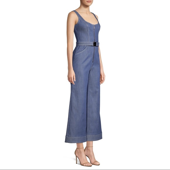 ALEXIS Bristol Chambray Flared 70’s Denim Jumpsuit - Picture 3 of 15